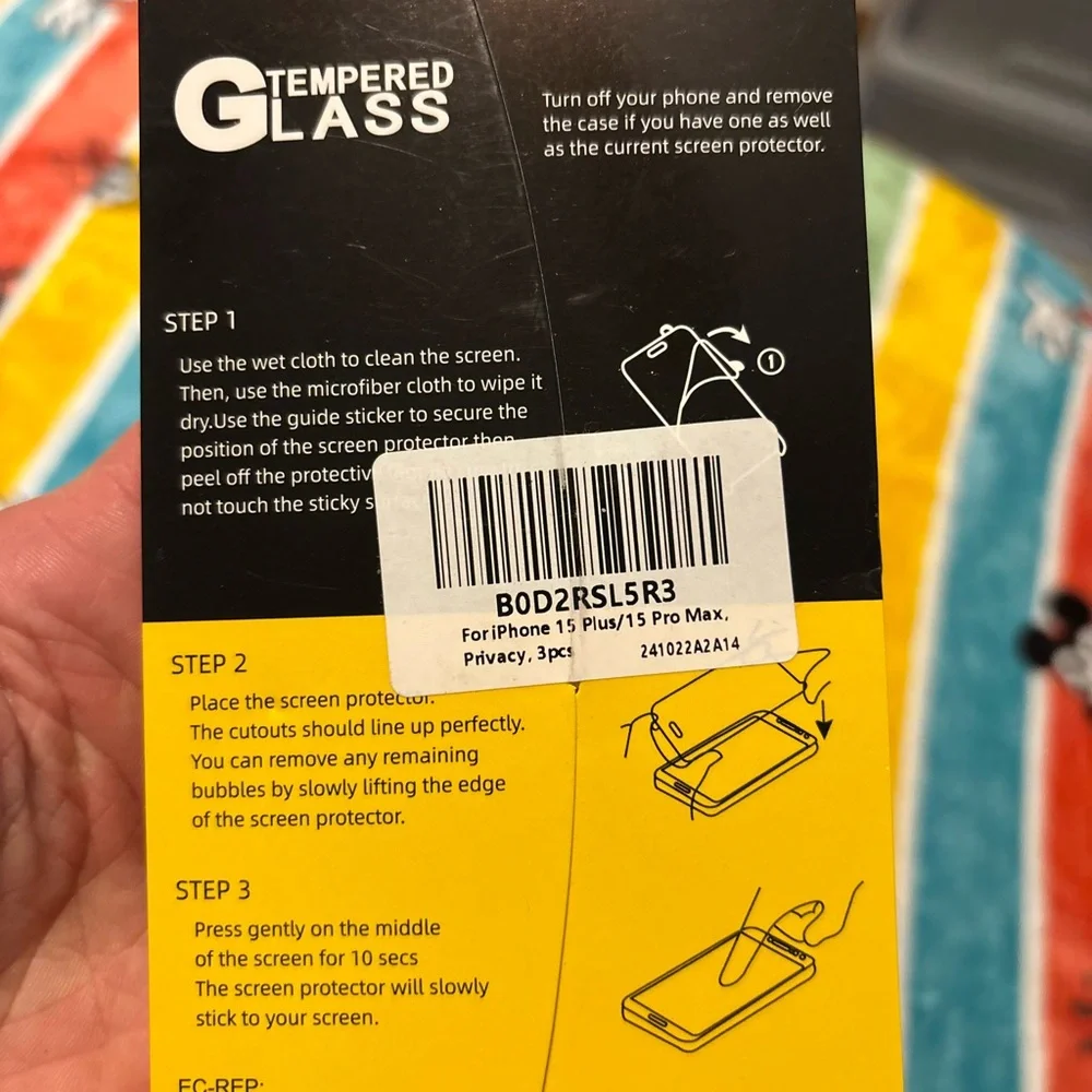 iPhone 15 pro/max9H Tempered Glass Screen Protector - Anti-Fingerprint